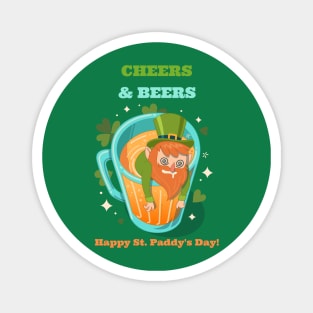 Cheers and Beers Happy St. Paddy's Day Magnet